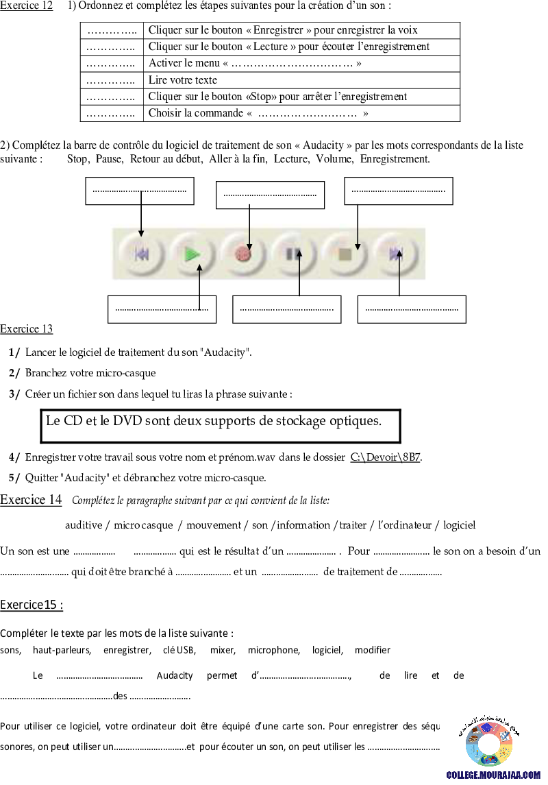 serie traitement de son