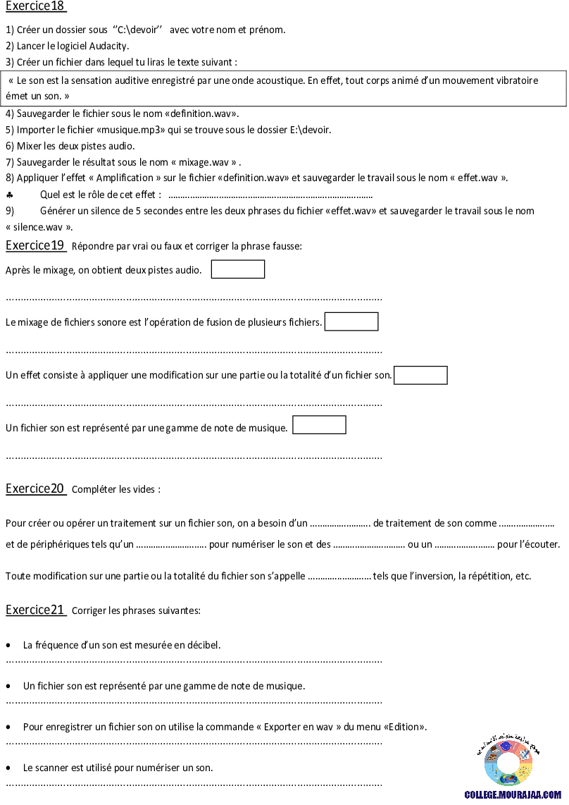 serie traitement de son