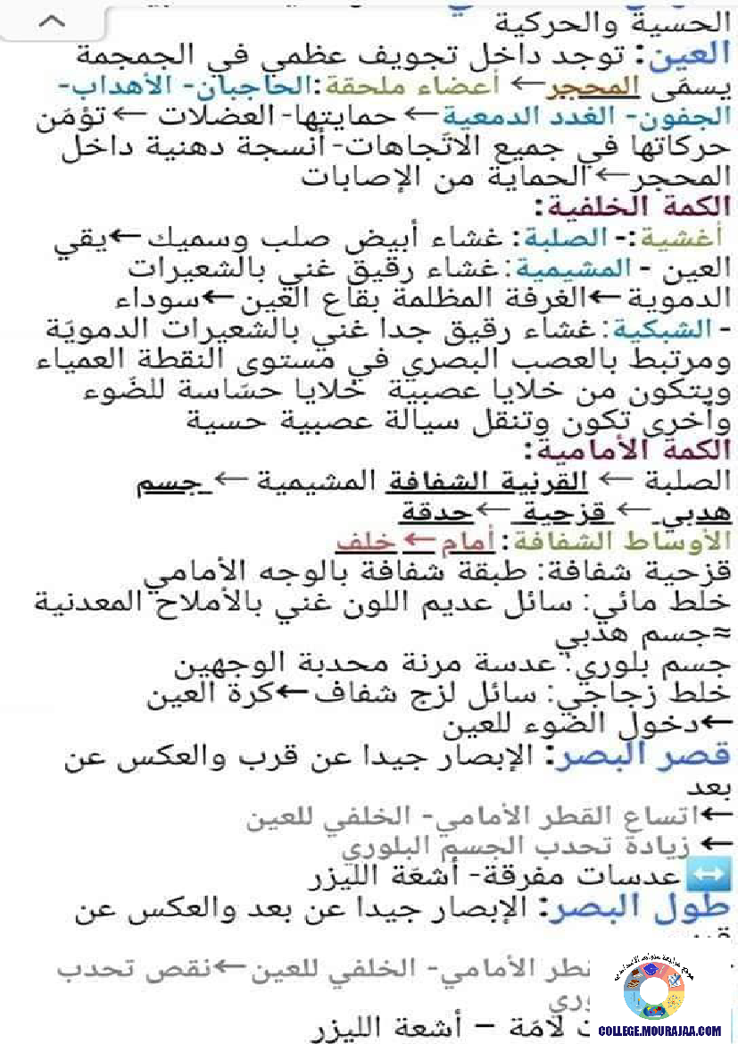 ملخص دروس العلوم و الارض