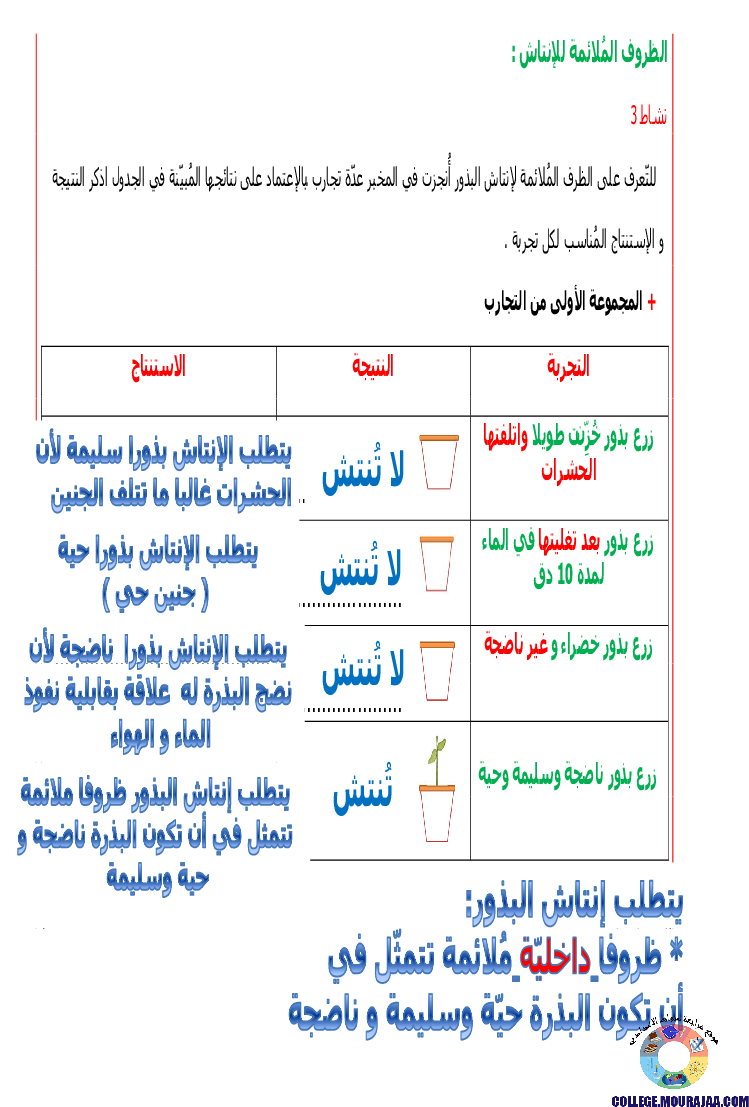 الانتاش_و_النمو_عند_النبات_الاخضر