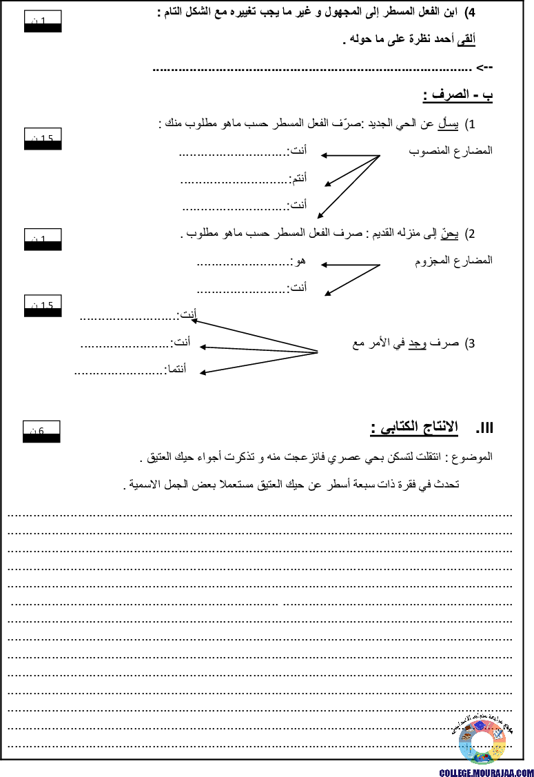 فرض_تأليفي_سنة_سابعة_في_دراسة_النص_ثلاثي_الاول
