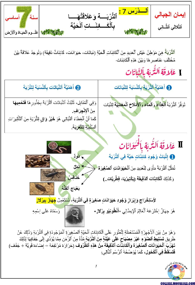 التربة و علاقتها بالكائنات الحية