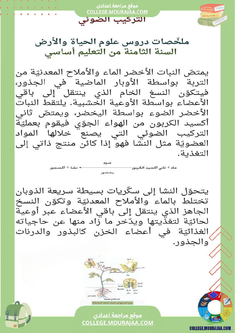 ثامنة أساسي علوم الحياة و الأرض الثلاثي الأول الجزء الأو ل تحسين الإنتاج النباتي المحور الأول