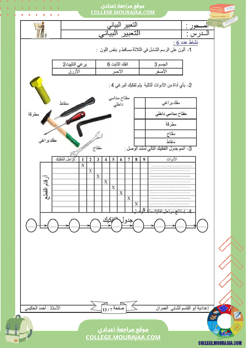 التعبير البياني 9 أساسي 