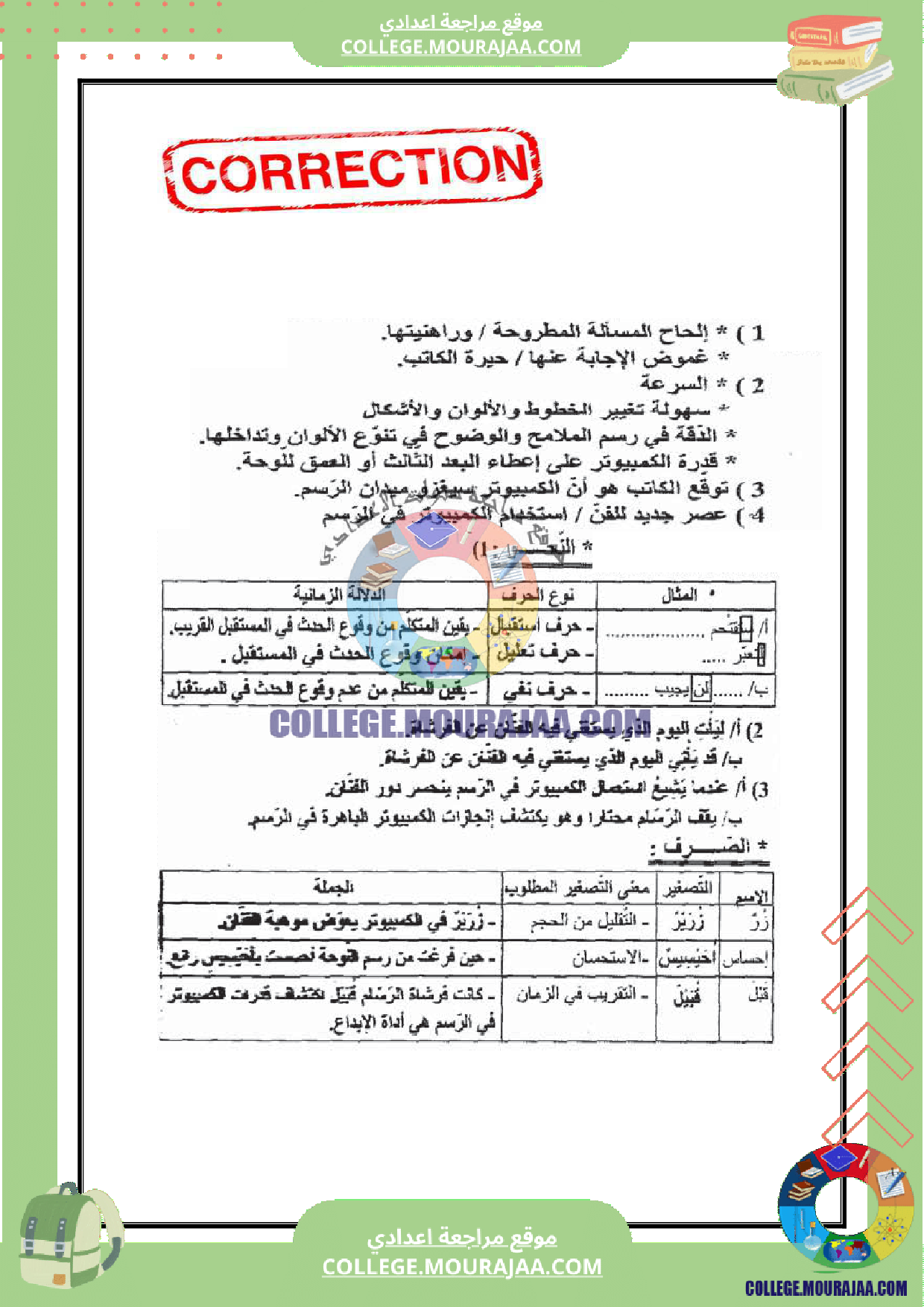 فرض_مراقبة_عدد_3_دراسة_نص_سنة_التاسعة_مع_الاصلاح
