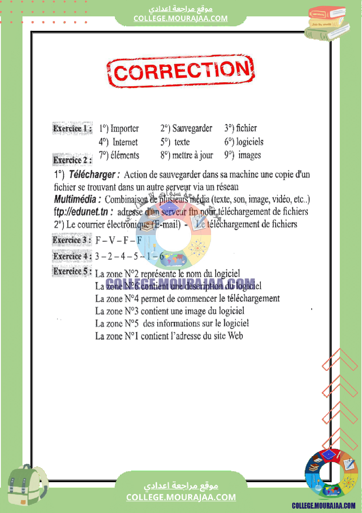 devoir controle 3 informatique 9eme annee correction