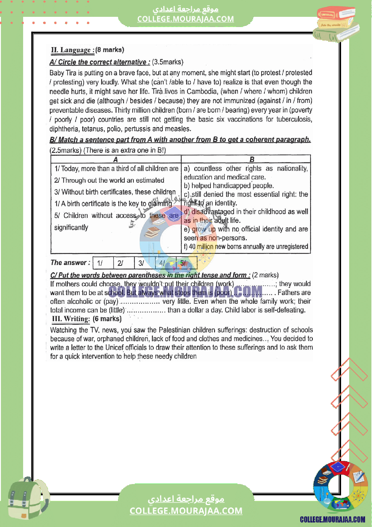 فرض_تاليفي_عدد_3_سنة_التاسعة_انقليزية