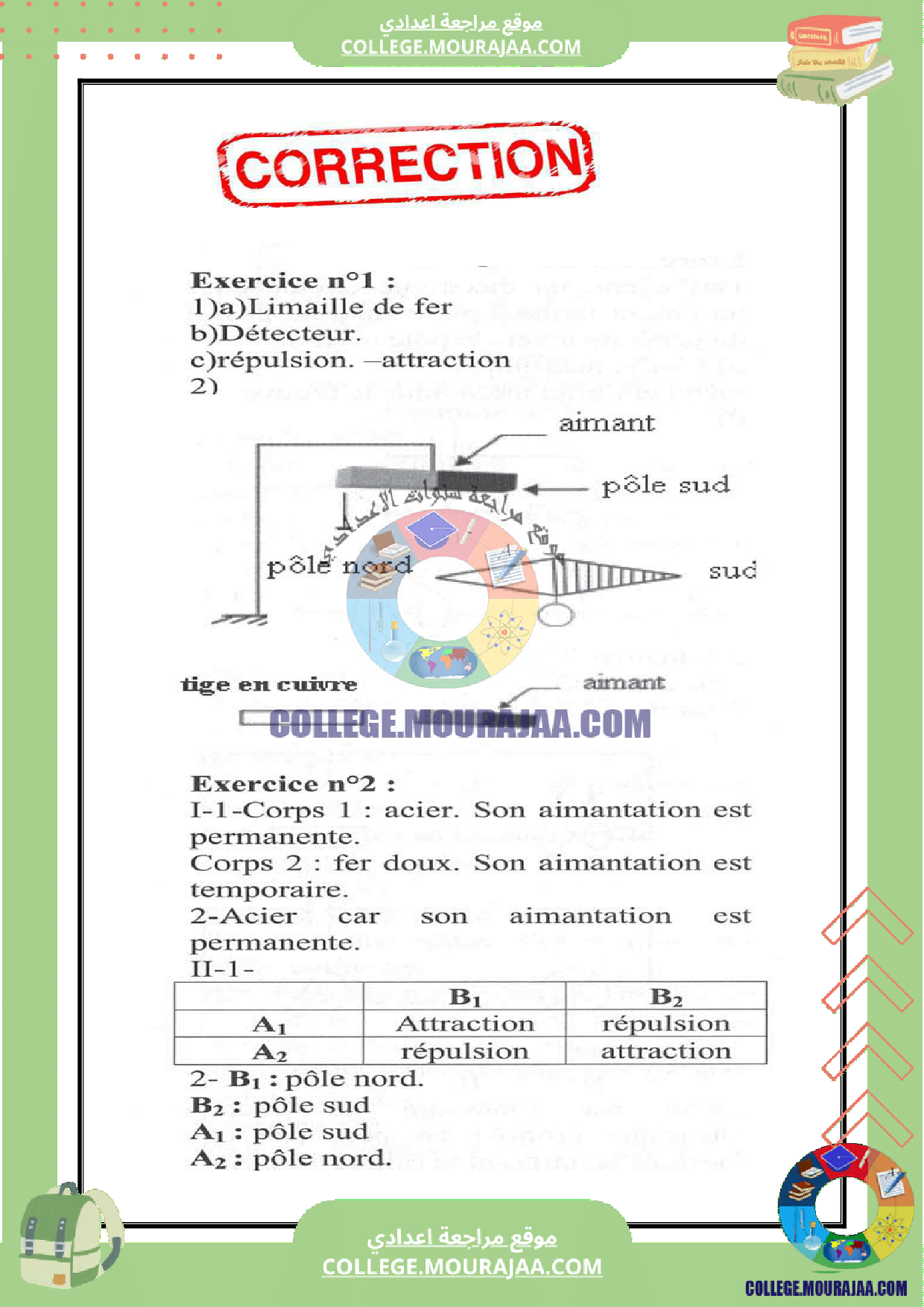 devoir controle 3 physique pilote 7eme annee corrige