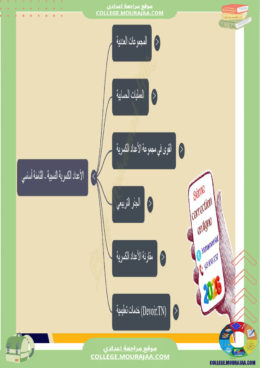 السنة_الثامنة_الأعداد_الكسرية_النسبية