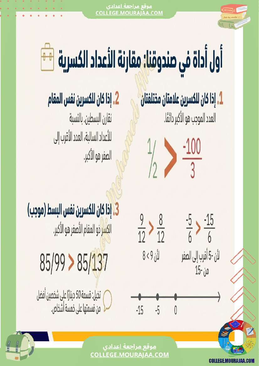 السنة_الثامنة_الأعداد_الكسرية_النسبية