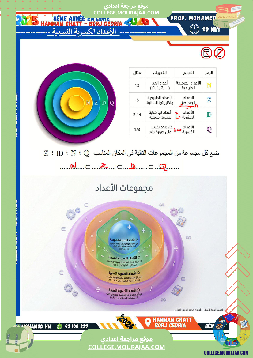 السنة_الثامنة_الاعداد_الكسرية_النسبية