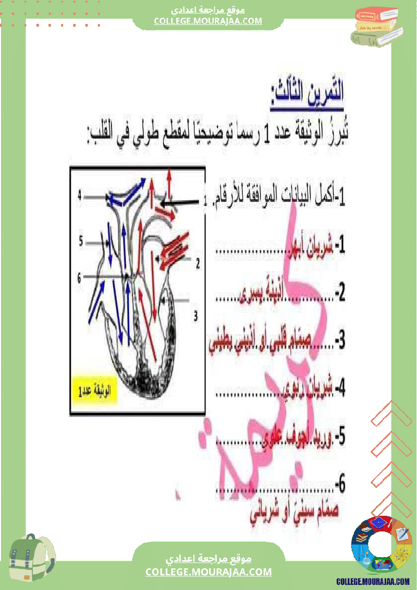 تاسعة أساسي علوم الحياة و الأرض فرض مراقبة عدد 2 مع الاصلاح