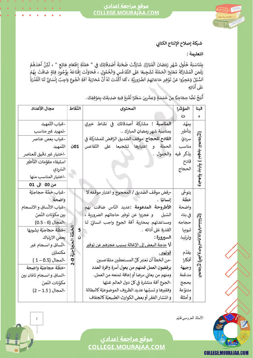 سنة_تاسعة_عربية_فرض_جامع