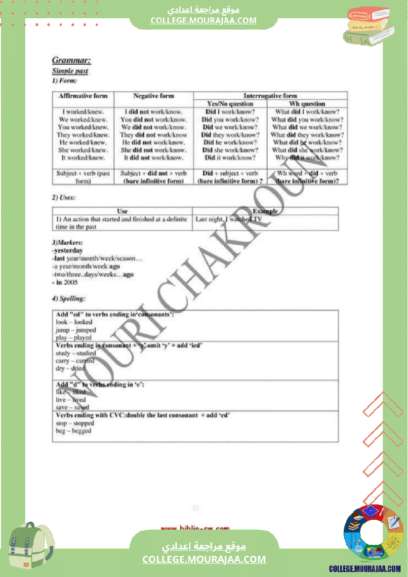 مراجعة_دروس_أنجليزية_سنة_تاسعة