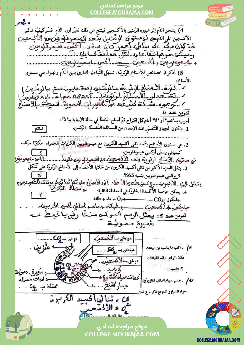 سنة تاسعة تلخيص علوم حياة و الارض