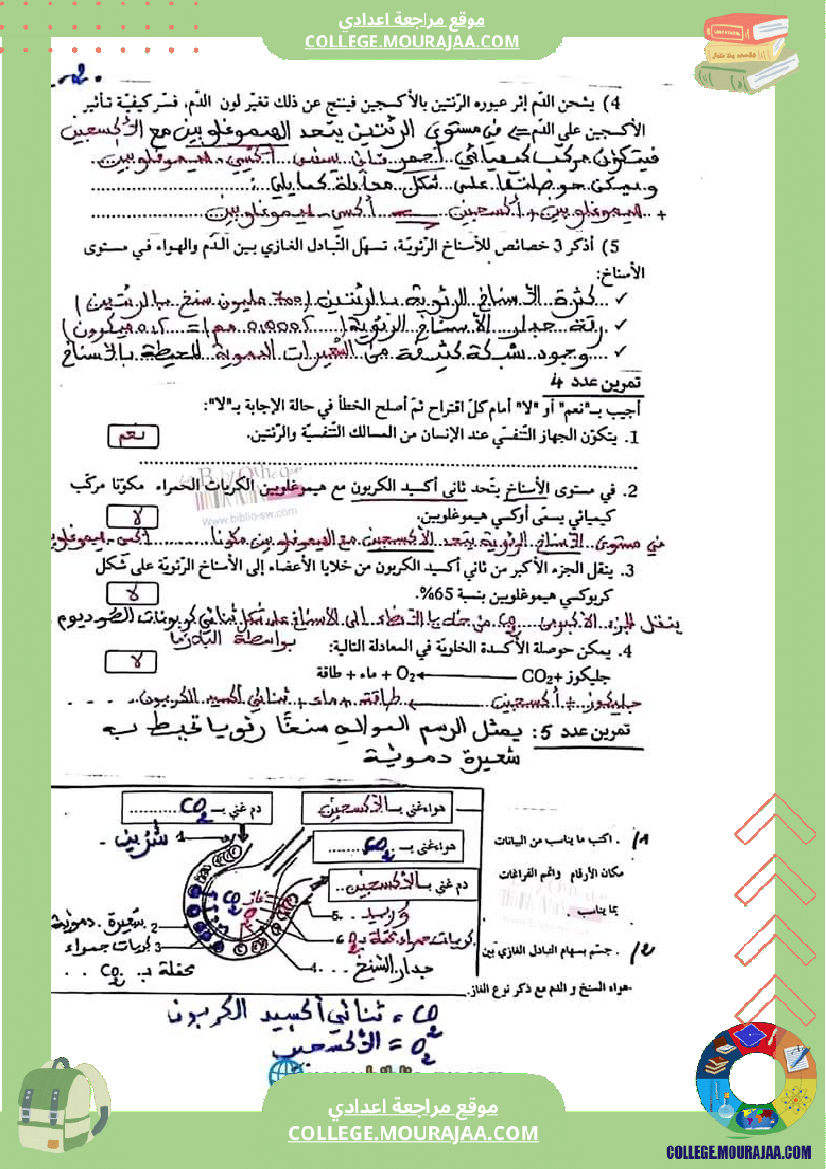 سنة تاسعة علوم حياة والأرض