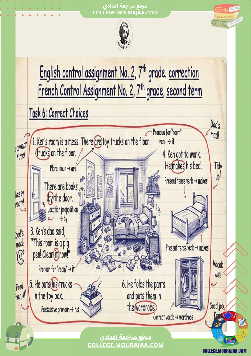 correction devoir de contrôle n 2 anglais 7eme annee un devoir clair et structure conf
