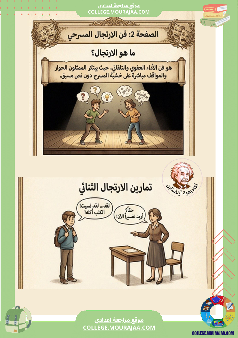 ملخ صات الفنون المسرحي ة ا الثلاثي الثاني السنة السابعة أساسي