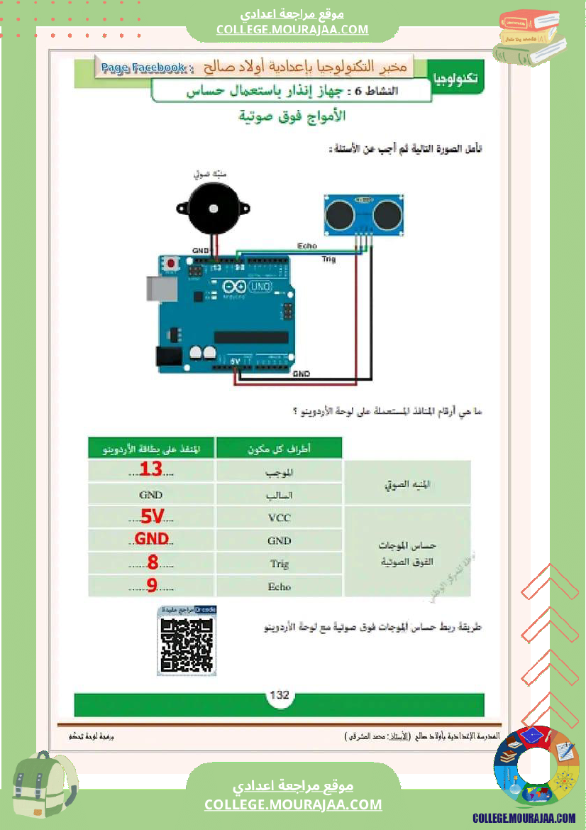برمجة لوحة التحكم أردوينو  لمستوى 7 أساسي  مخبر التكنولوجيا ب