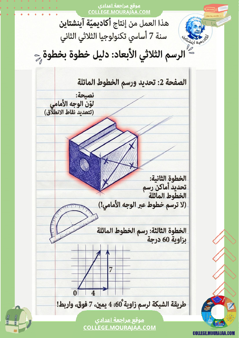 مراجعة التكنولوجيا الرسم البياني السنة السابعة أساسي الثلاثي الثاني 