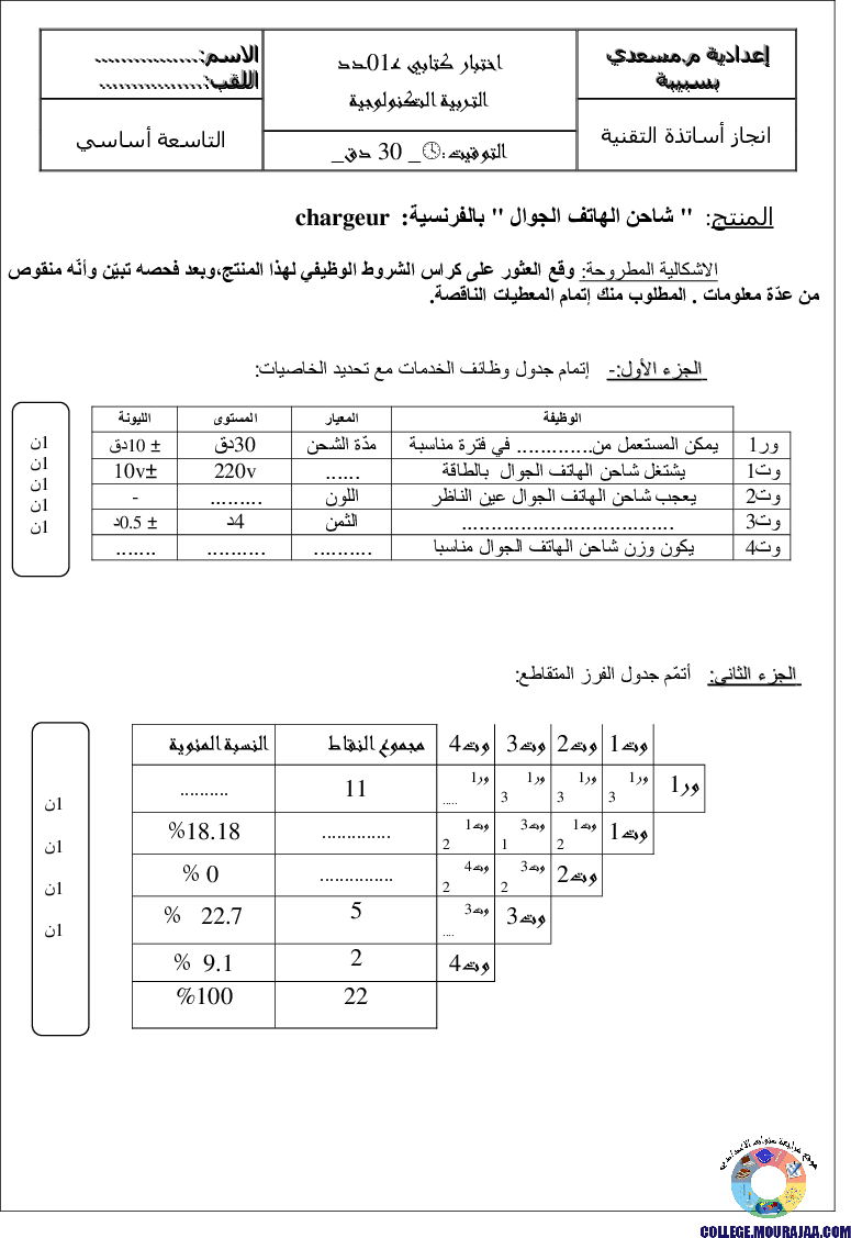 فرض_مراقبة_سنة_التاسعة_في_التربية_التكنولوجية_الثلاثي_الأول20