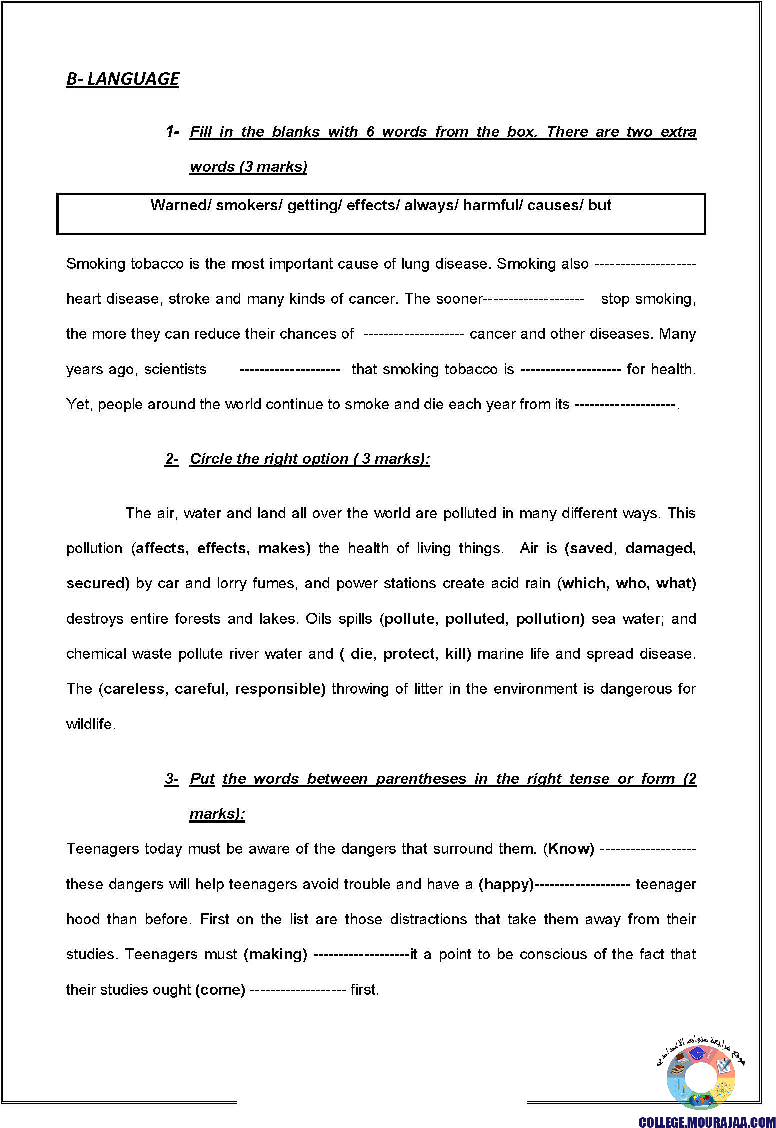 فرض_تاليفي_الثلاثي_الثالث_في_مادة_الانقليزية_سنة_التاسعة1