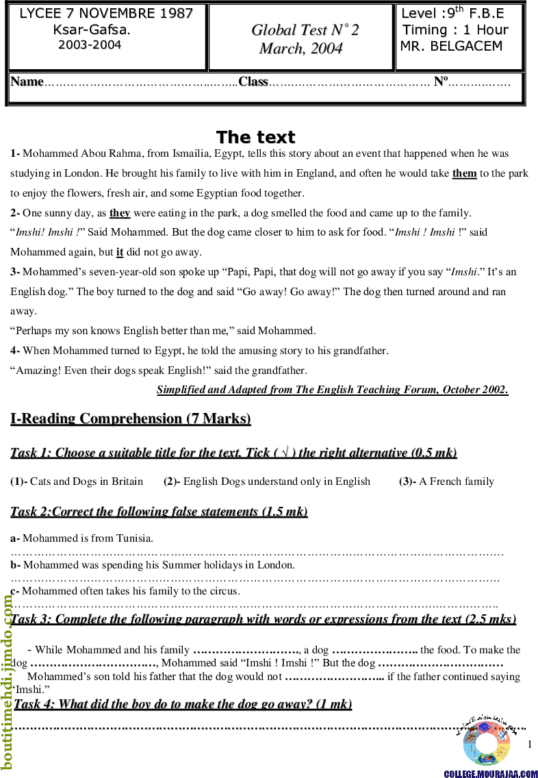 فرض_تاليفي_الثلاثي_الثالث_في_مادة_الانقليزية_سنة_التاسعة11