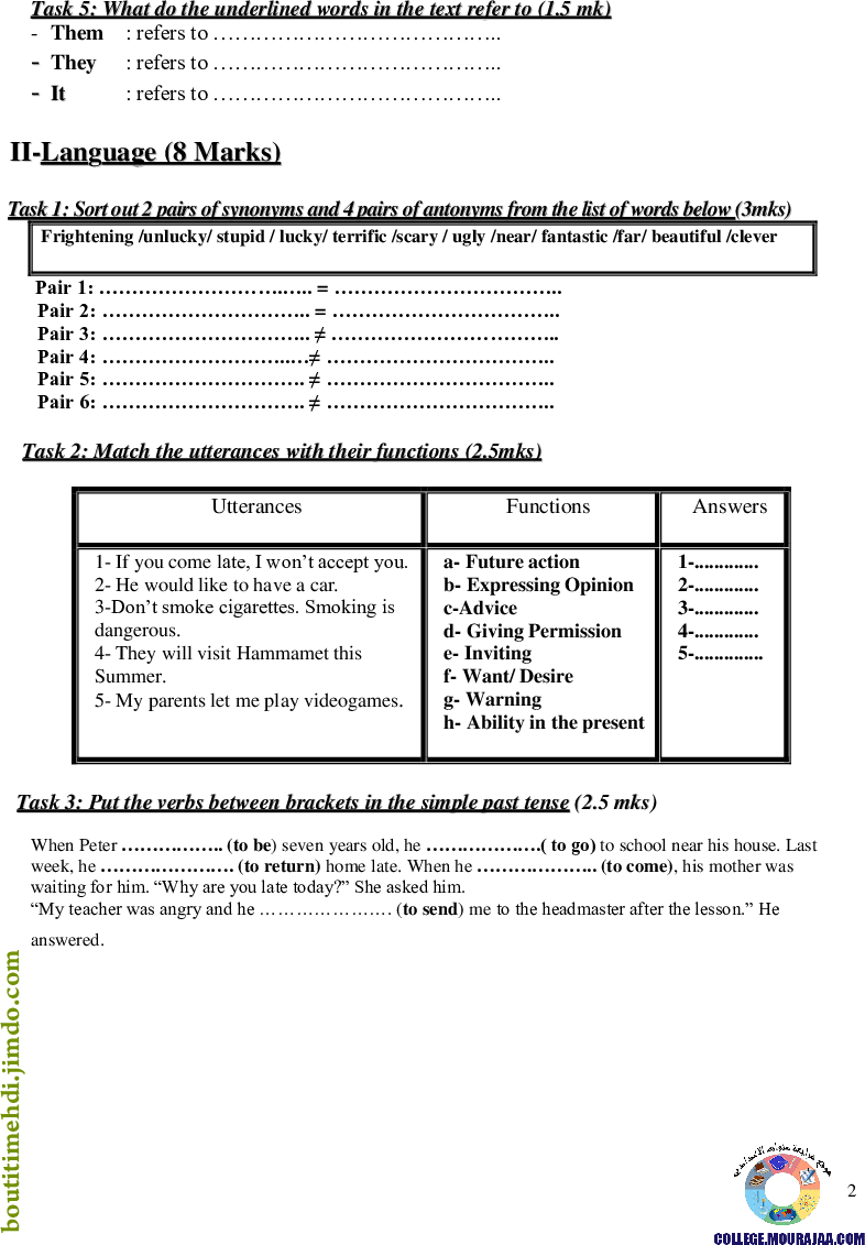 فرض_تاليفي_الثلاثي_الثالث_في_مادة_الانقليزية_سنة_التاسعة11