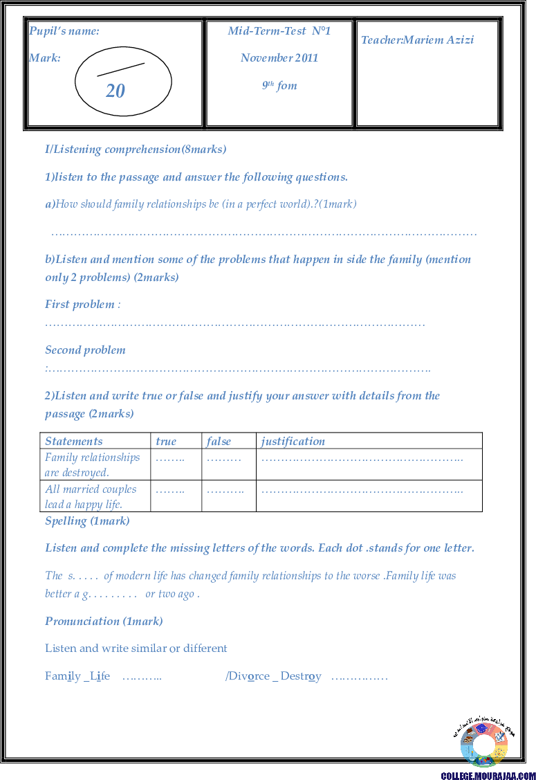 فرض_تاليفي_الثلاثي_الثالث_في_مادة_الانقليزية_سنة_التاسعة8