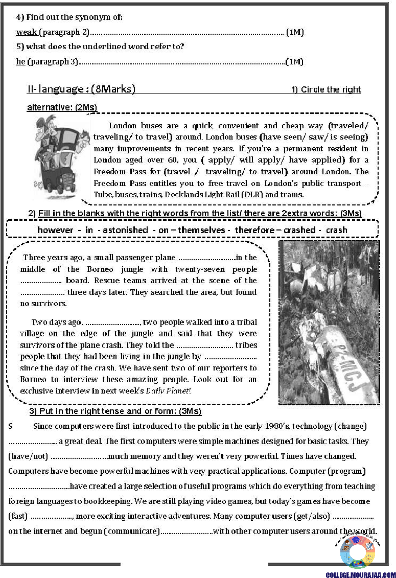 فرض_تاليفي_الثلاثي_الثالي_في_مادة_الانقليزية_سنة_التاسعة