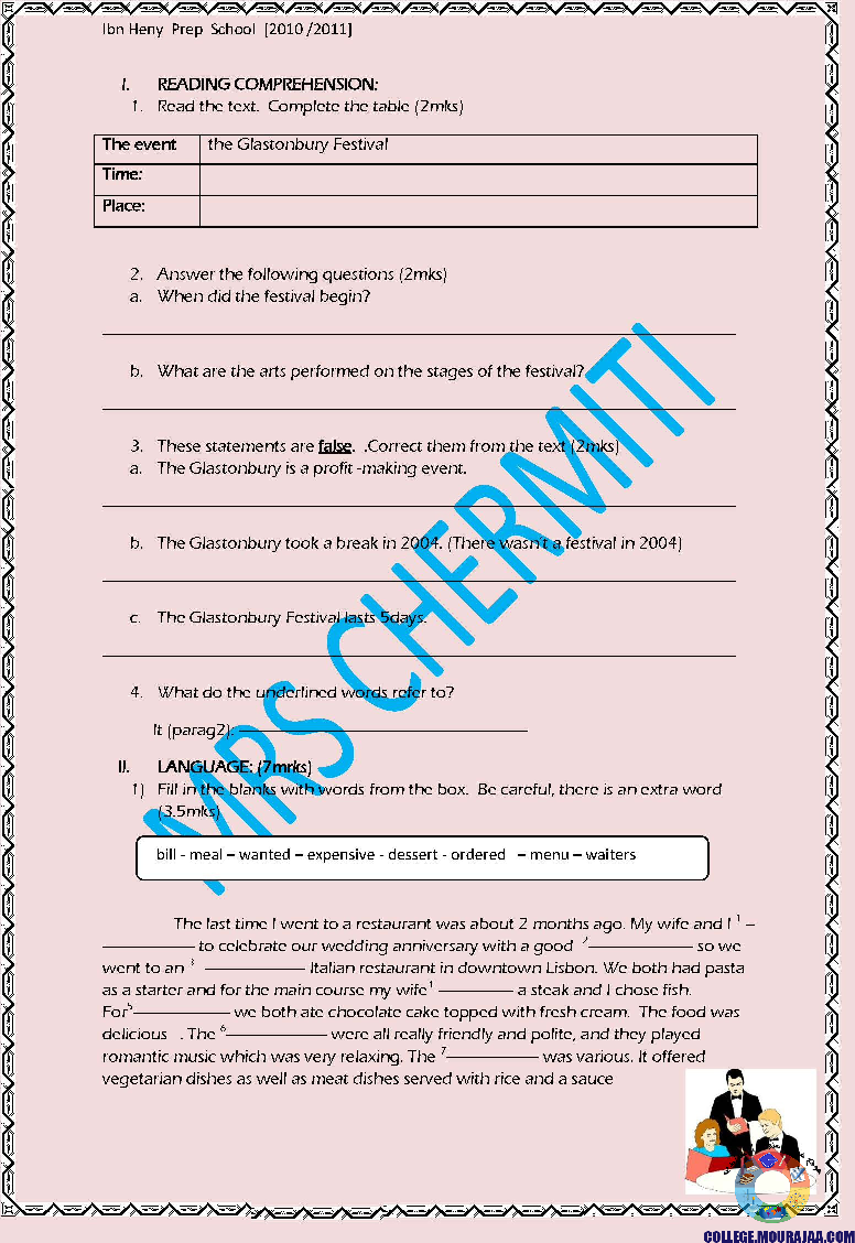 فرض_تاليفي_الثلاثي_الثالث_في_مادة_الانقليزية_سنة_التاسعة