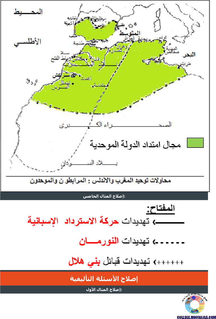 محاولات_توحيد_بلاد_المغرب_والأندلس_تمارين_مع_الاصلاح