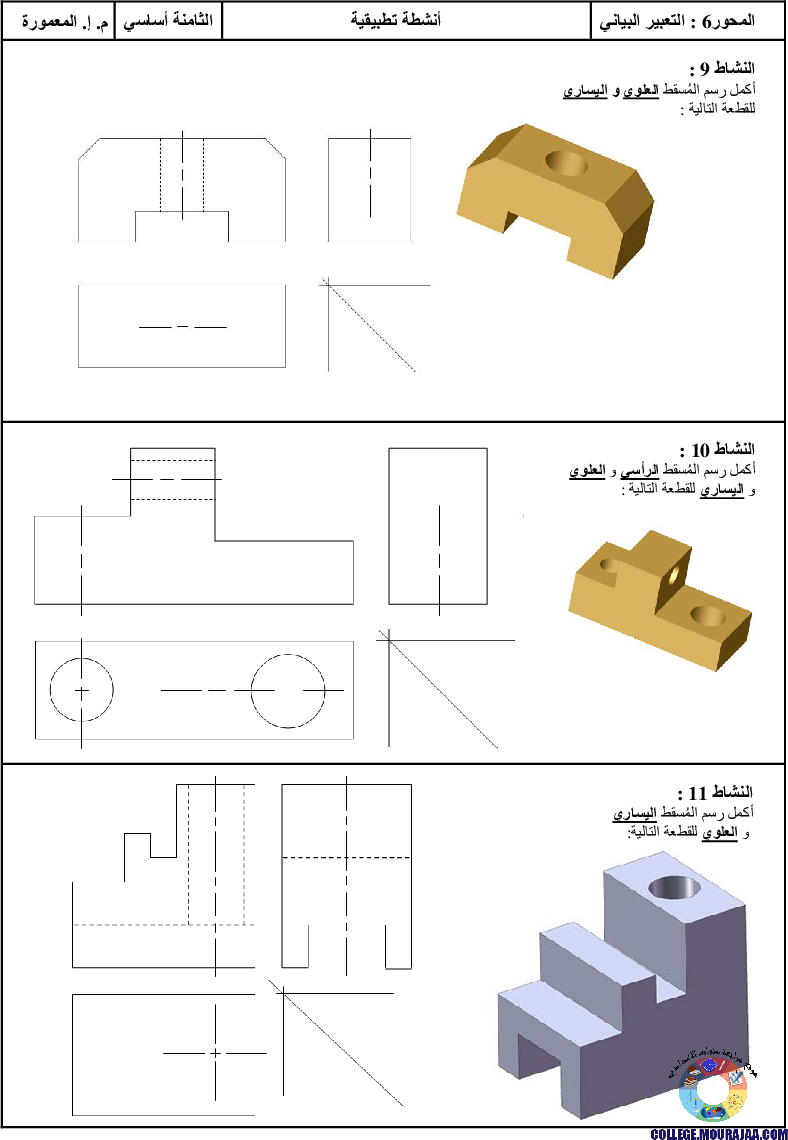 تمارين تطبيقية التعبير البياني