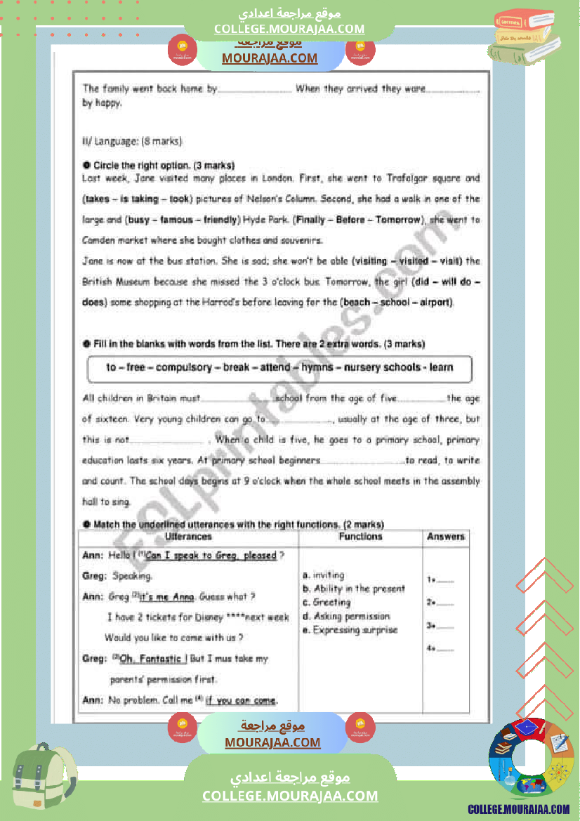 8 eme anglais devoir de synthese n 1 avec correction