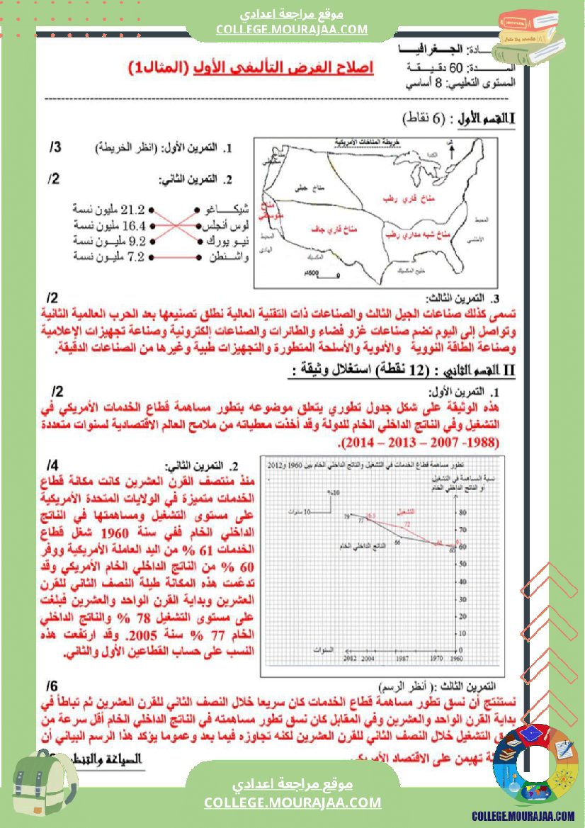 ثامنة_أساسي_جغرافيا_الثلاثي_الأول_فروض_تأليفي_عدد_1_بالاصلاح