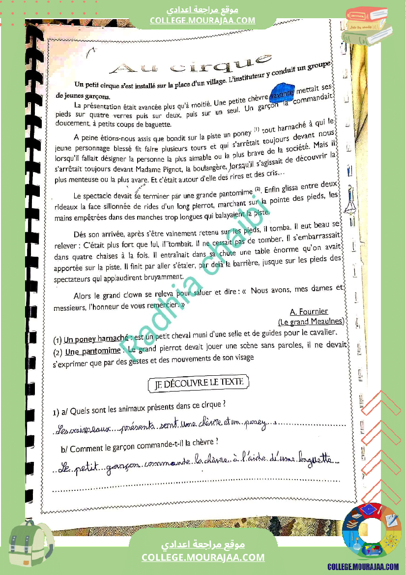 8 eme francais module 2 allons voir un spectacle