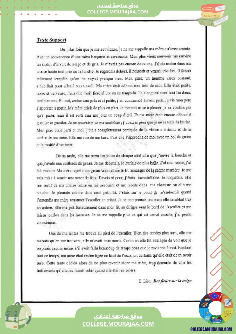 9eme annee francais devoir de synthese n 1 corrige