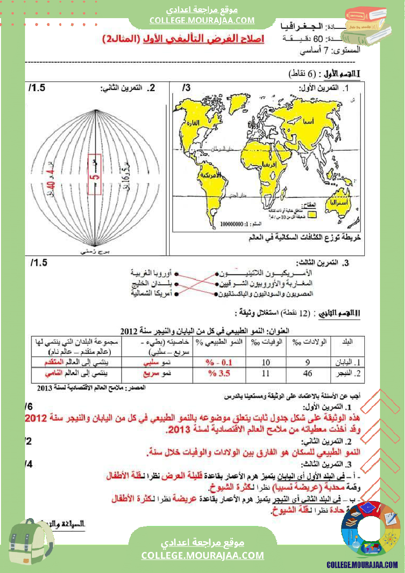 سابعة_أساسي_جغرافيا_فرض_تاليفي_1_مع_الاصلاح