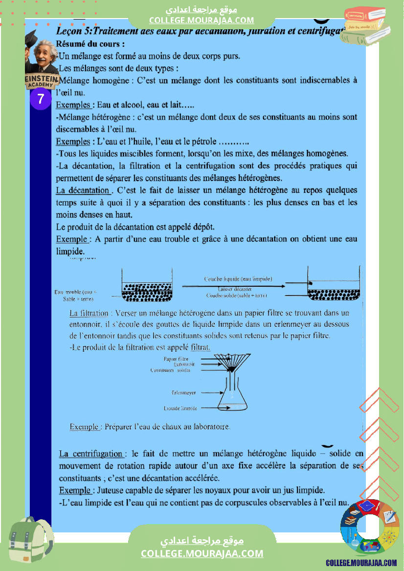 physique 7 annee college pilote resume complet pour une revision efficace