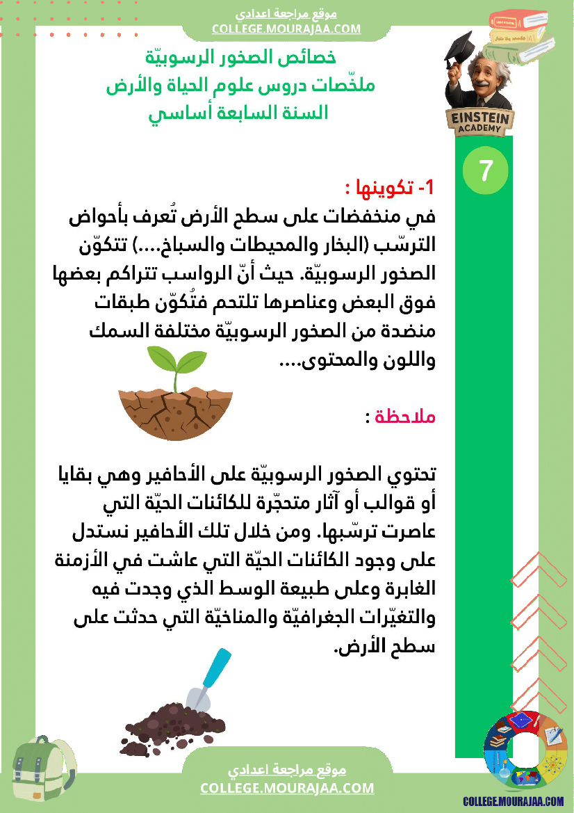 ملخصات دروس علوم الحياة والأرض السنة السابعة أساسي الجزء الأو ل الوسط البيئي