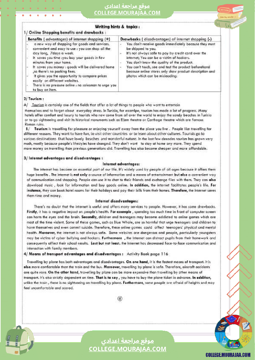 ملخصات_تاسعة_في_مادة_الإنجليزية