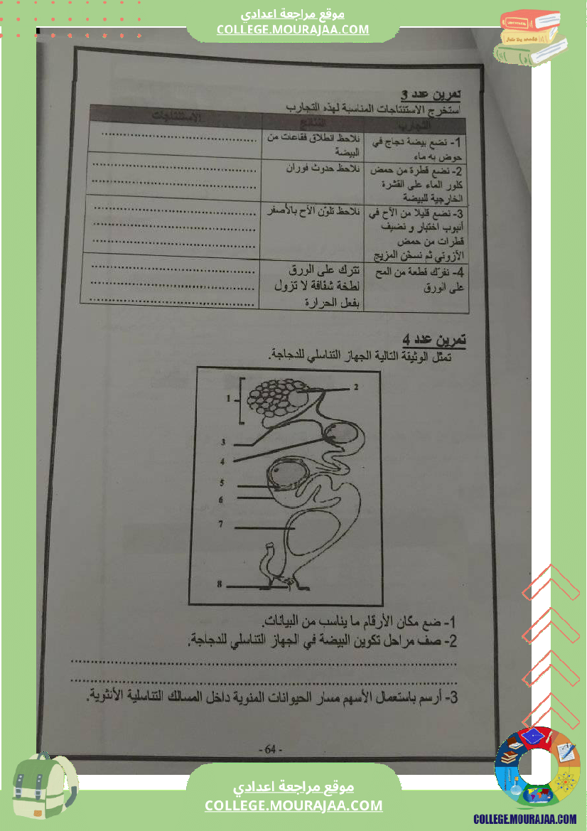 علوم طبيعية سنة ثامنة تلخيص الدروس - Copie