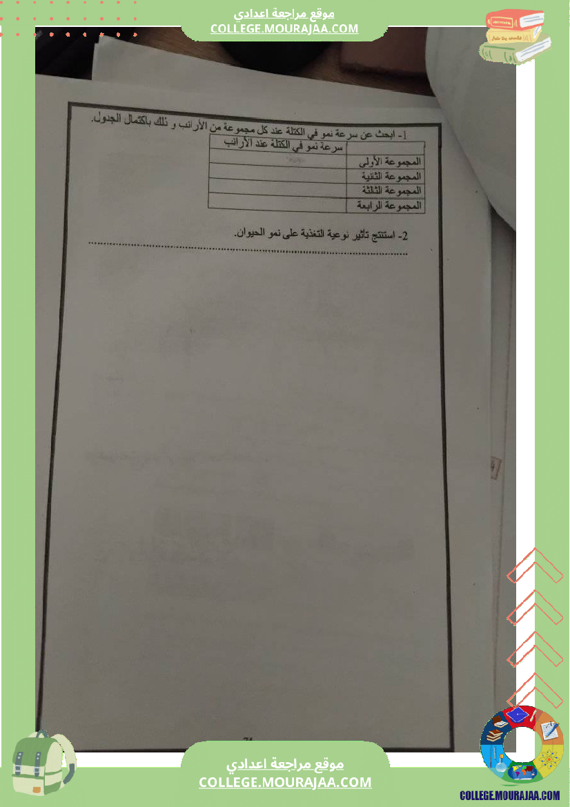 علوم طبيعية سنة ثامنة تلخيص الدروس - Copie