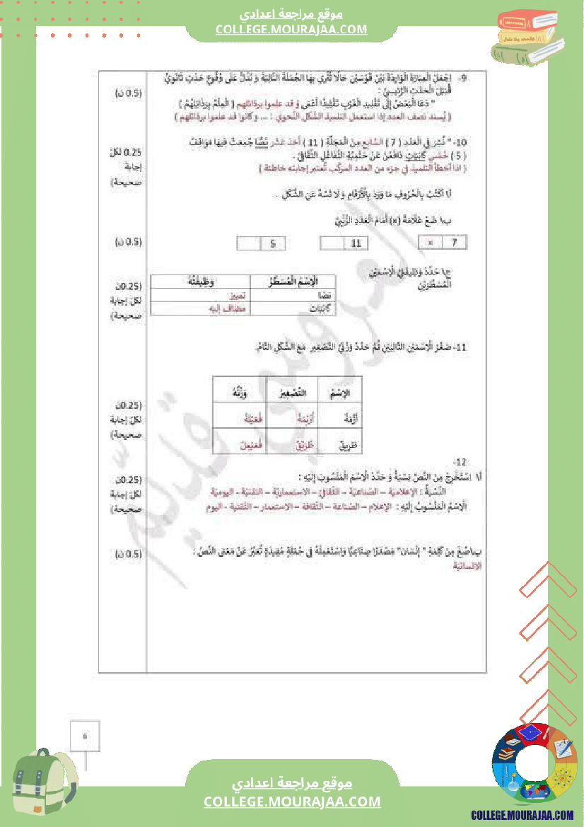فرض_تأليفي_العربية_مستوى_التاسعة_ثلاثي_ثالث