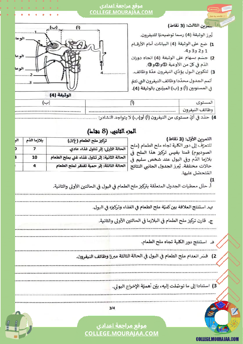 فرض_تأليفي_الثلاثي_الثالث_التاسعة_علوم_الحياة_و_الارض