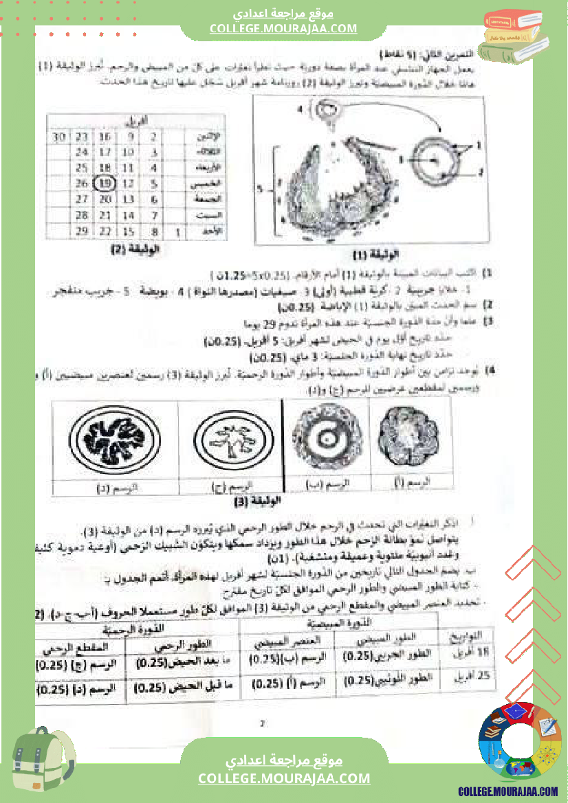 فرض_تأليفي_الثلاثي_الثالث_التاسعة_علوم_الحياة_و_الارض