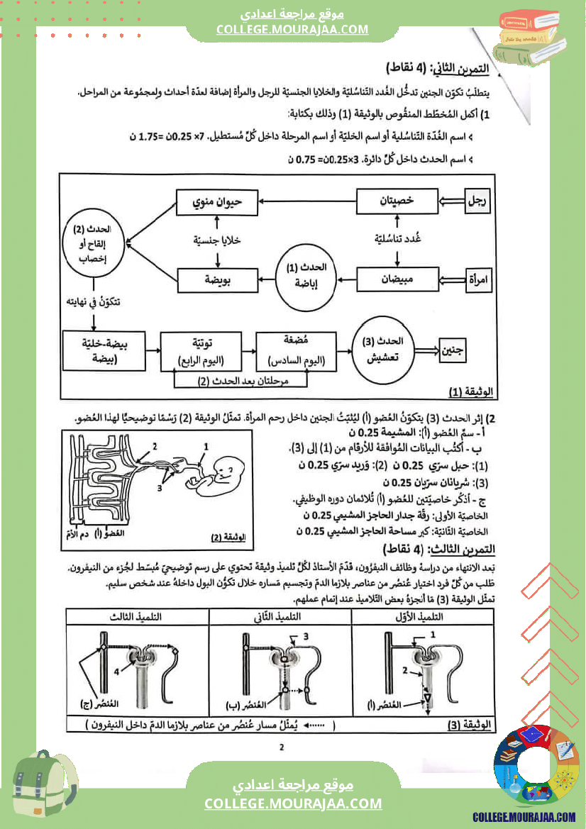 فرض_تأليفي_ثلاثي_3_التاسعة_علوم_الحياة_و_الارض