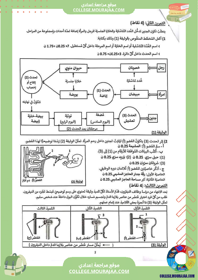فرض_تأليفي_ثلاثي_ثالث_مستوى_التاسعة_علوم_الحياة_و_الارض