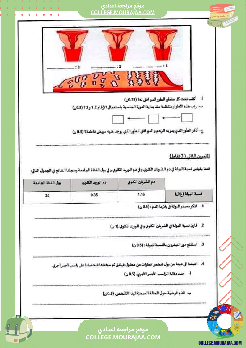 فرض_تأليفي_علوم_الحياة_و_الارض_مستوى_التاسعة_الثلاثي_الثالث