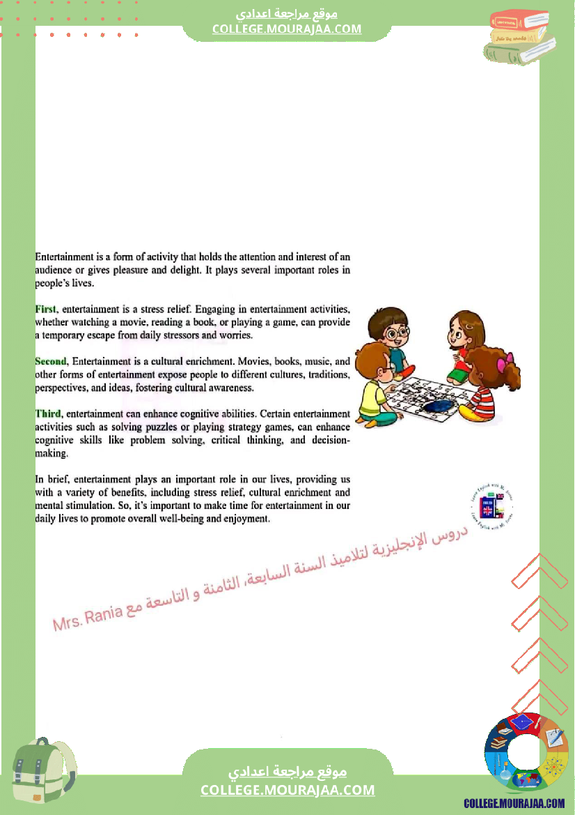 تمارين_مراجعة_للثلاثي_الثالث_للسنة_التاسعةenglish